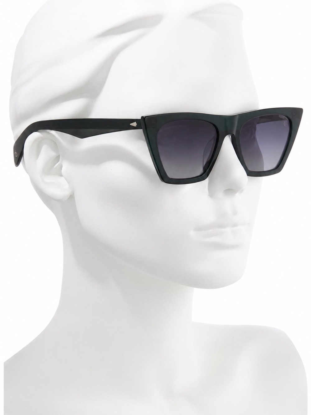 Rag & Bone Gray Green Cat Eye Sunglasses 51mm Gradient RNB1025/S